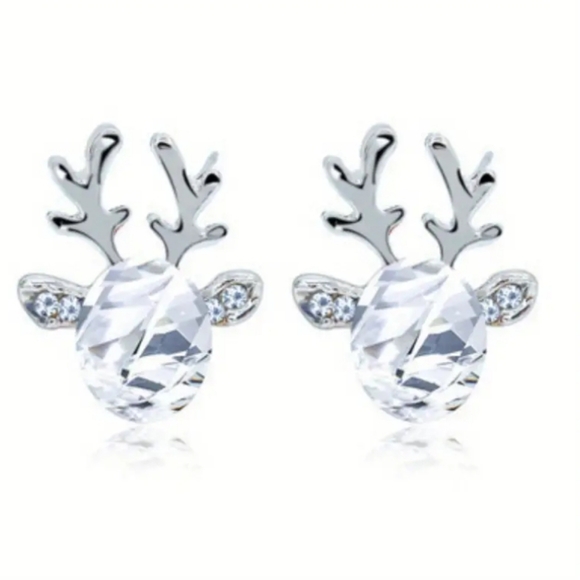 Reindeer Antler Christmas Earrings - Picture 3 of 3